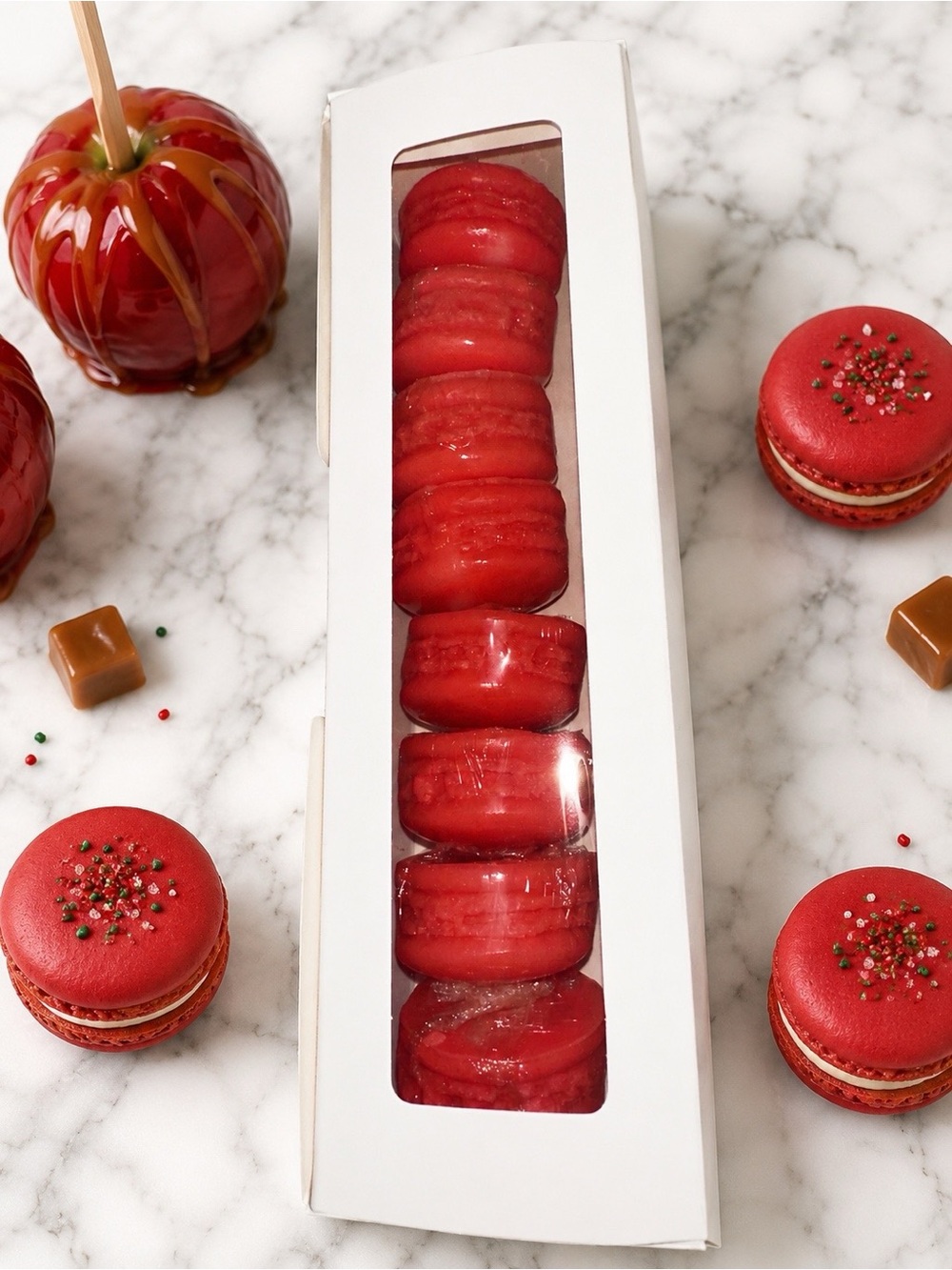 Soap macarons candy apple
